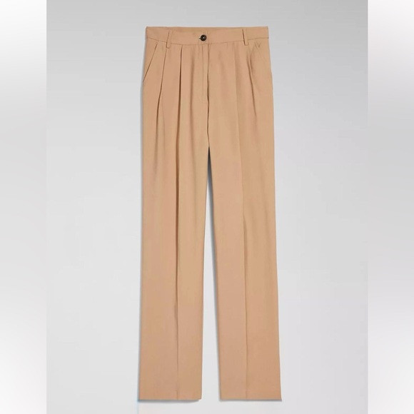 Calvin Klein Tan Soft Twill Relaxed Pleated Trouser - Size 28 - Picture 2 of 12